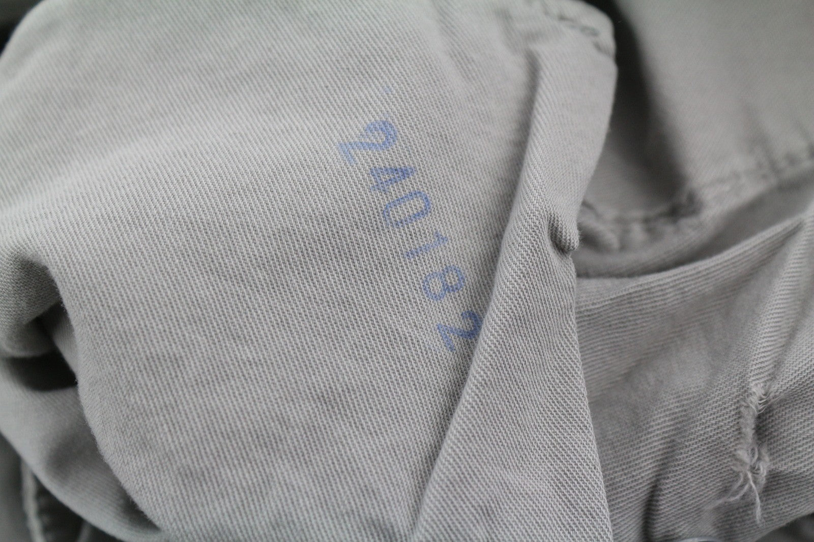 NUDIE JEANS Khaki Regular Men Trousers W32/L34 Grey Moon Dust Distressed Chino