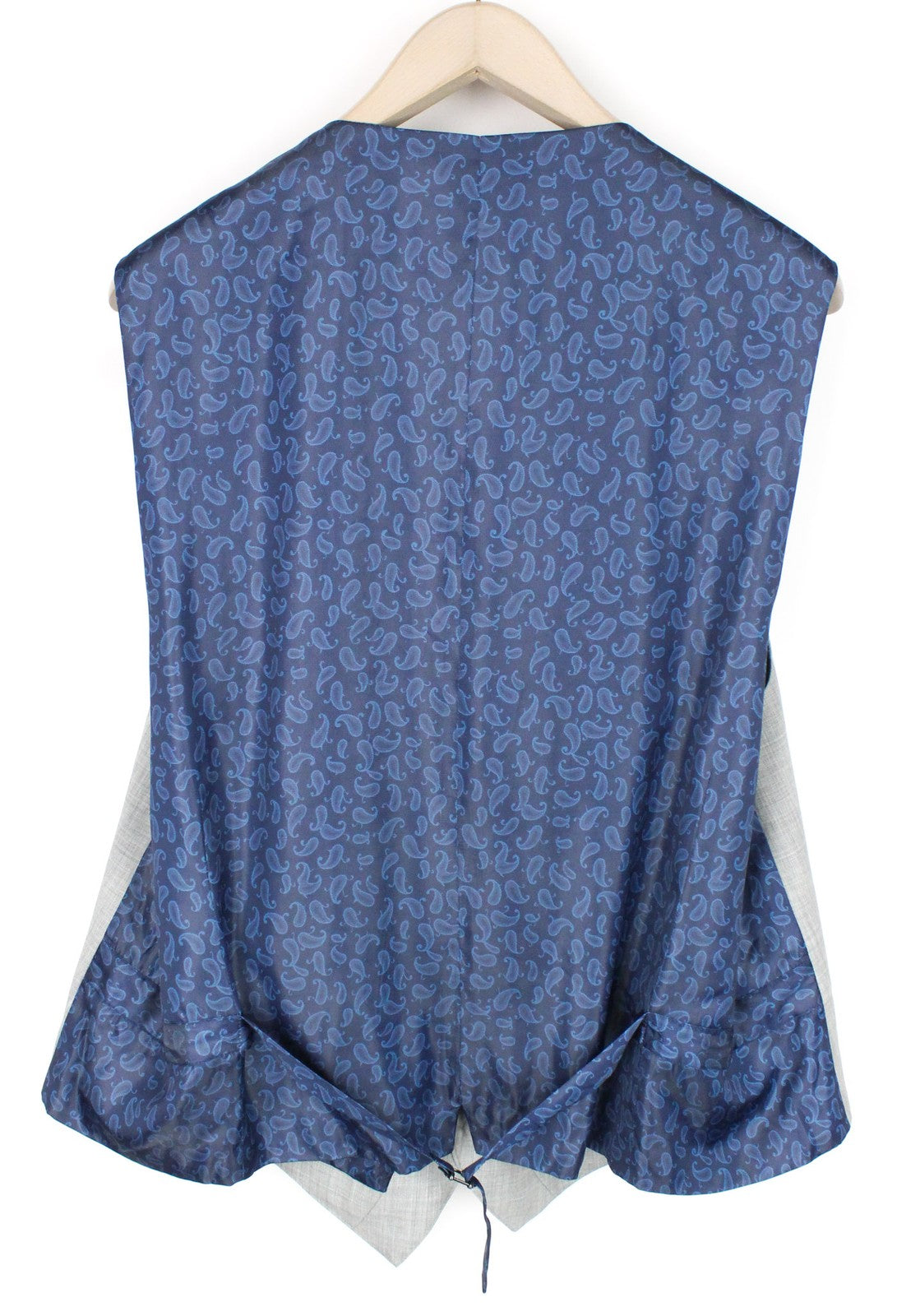 „SUITSUPPLY Ferrara“ liemenė UK56R pilka melanžo vilnonė plona V formos iškirpte suknelė 