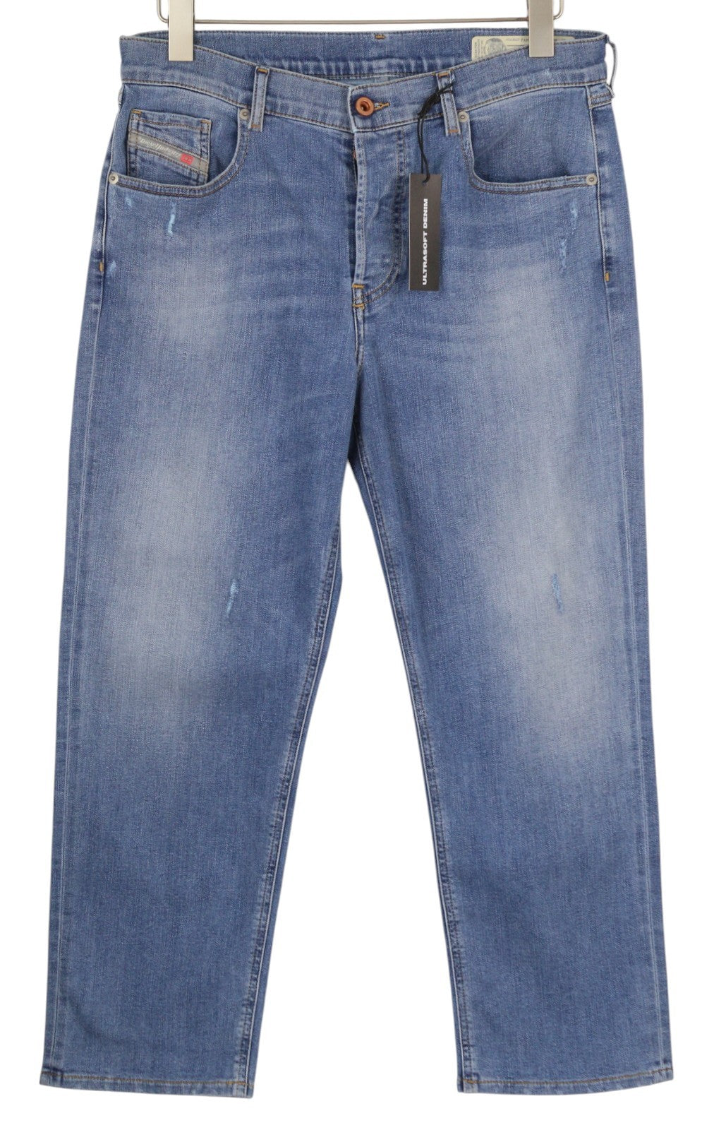 DIESEL Aryel 084YJ Women Jeans W30/L32 Regular Straight Stretch Ankle Distress