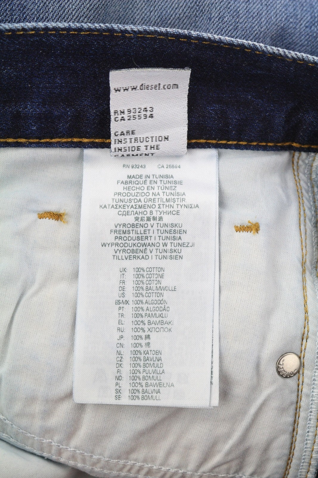 DIESEL 2020 D-Viker 09C64 Men Jeans W29/L32 Blue Faded Regular Straight RRP€225