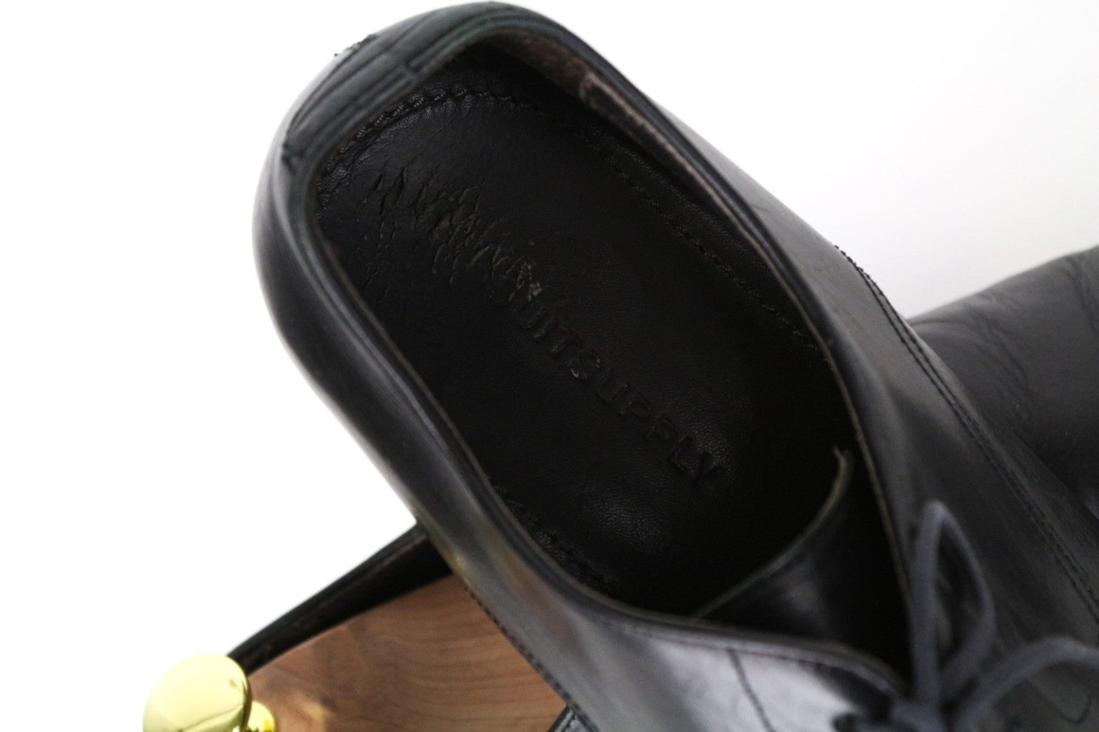 SUITSUPPLY Men's Shoes EU40.5 Black Leather Laced Classic Low Formal Footwear