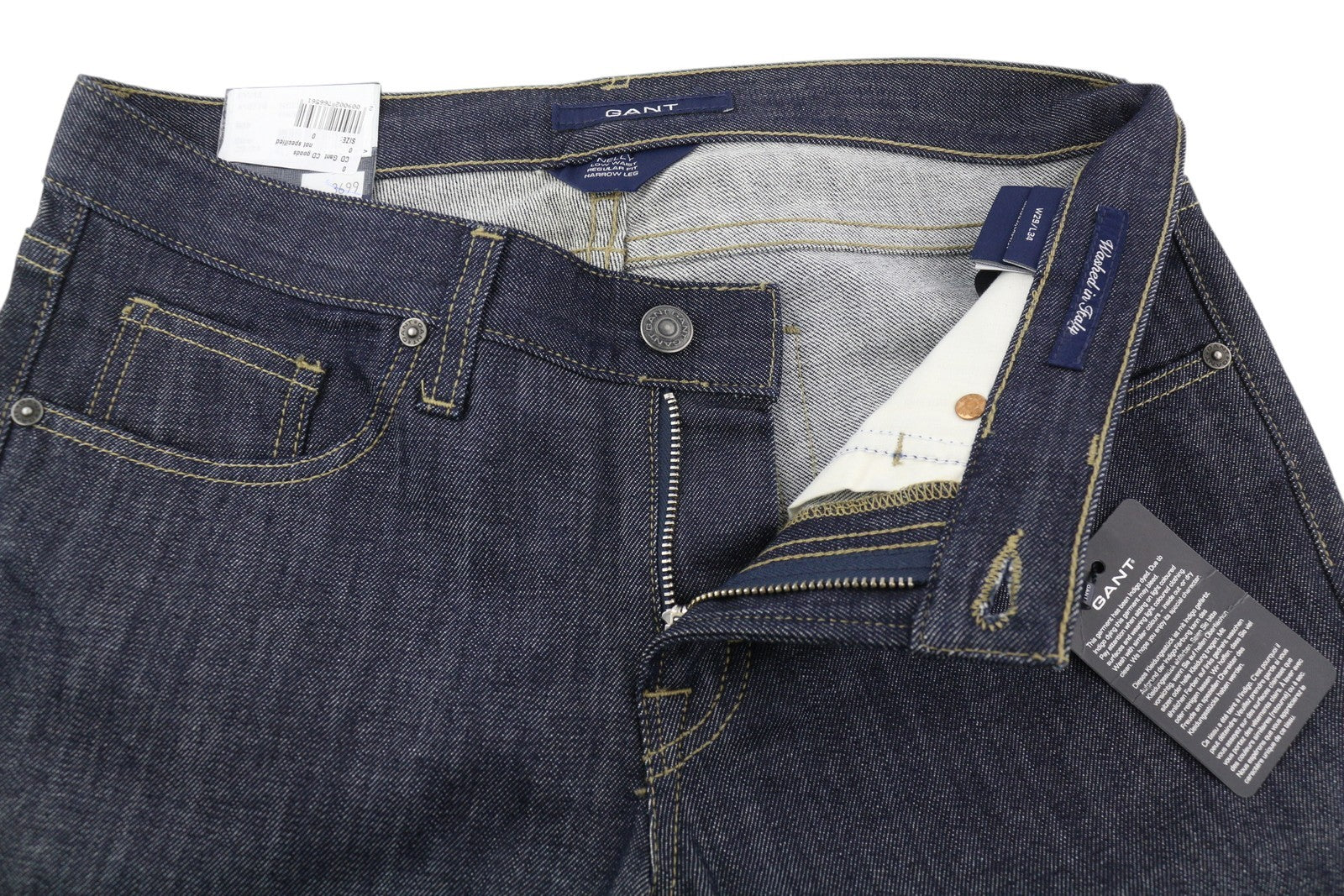 GANT Nelly Women Jeans W29/L34 Low Waist Regular Fit Narrow Leg Dark Blue Denim