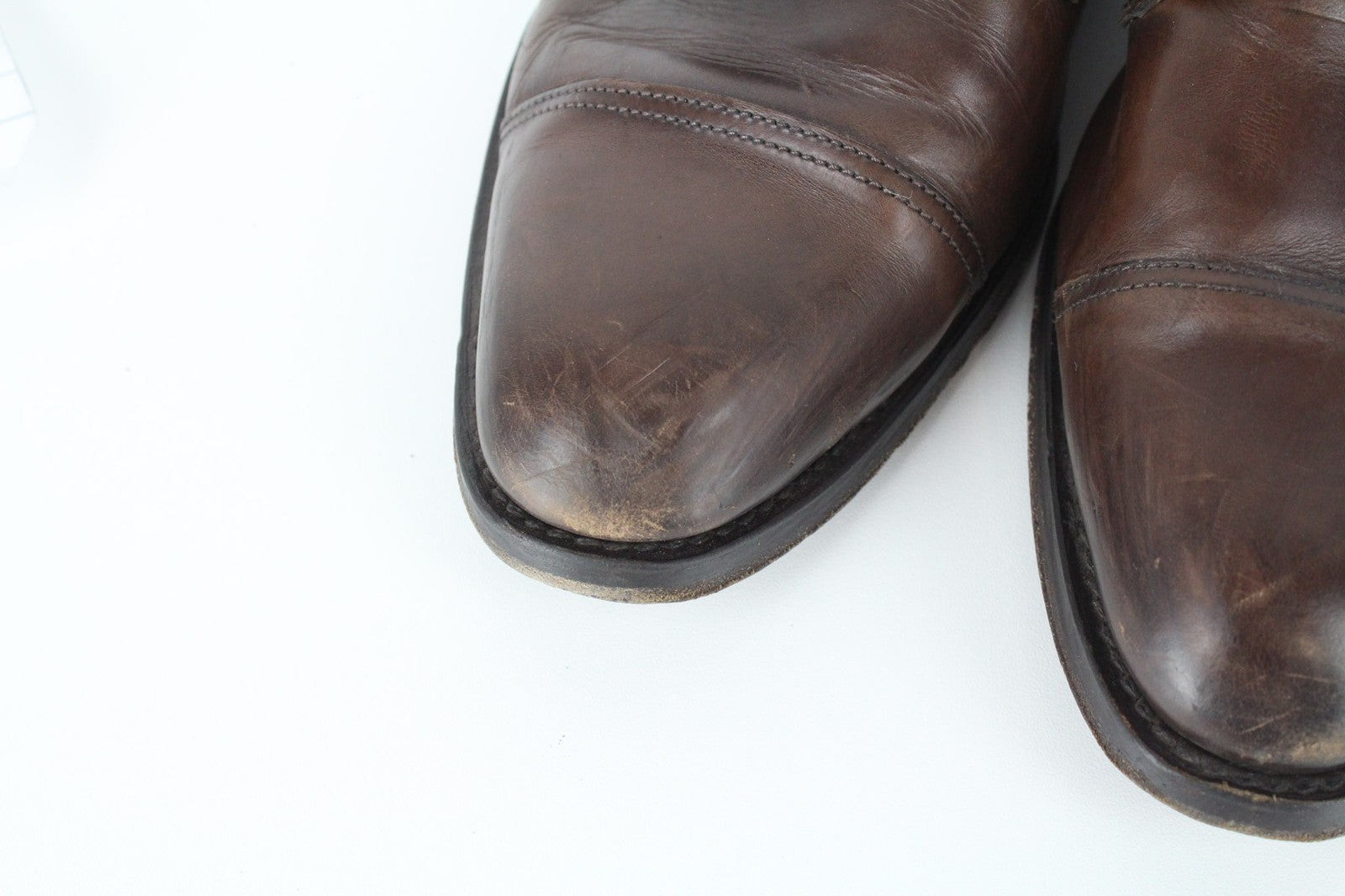 SUITSUPPLY Men's Shoes EU39.5 Brown Leather Blake Stitch Double Monk Strap