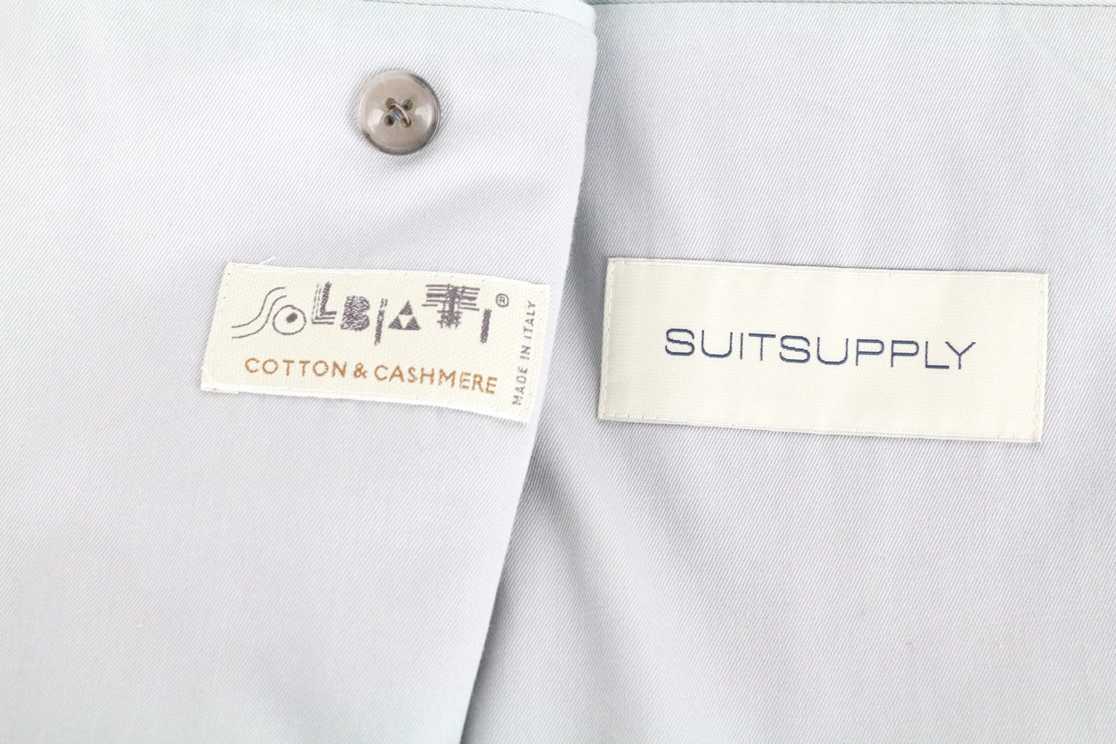 SUITSUPPLY La Spalla švarkas UK46S šviesiai pilkas plonas medvilninis kašmyro švarkas lengvas 