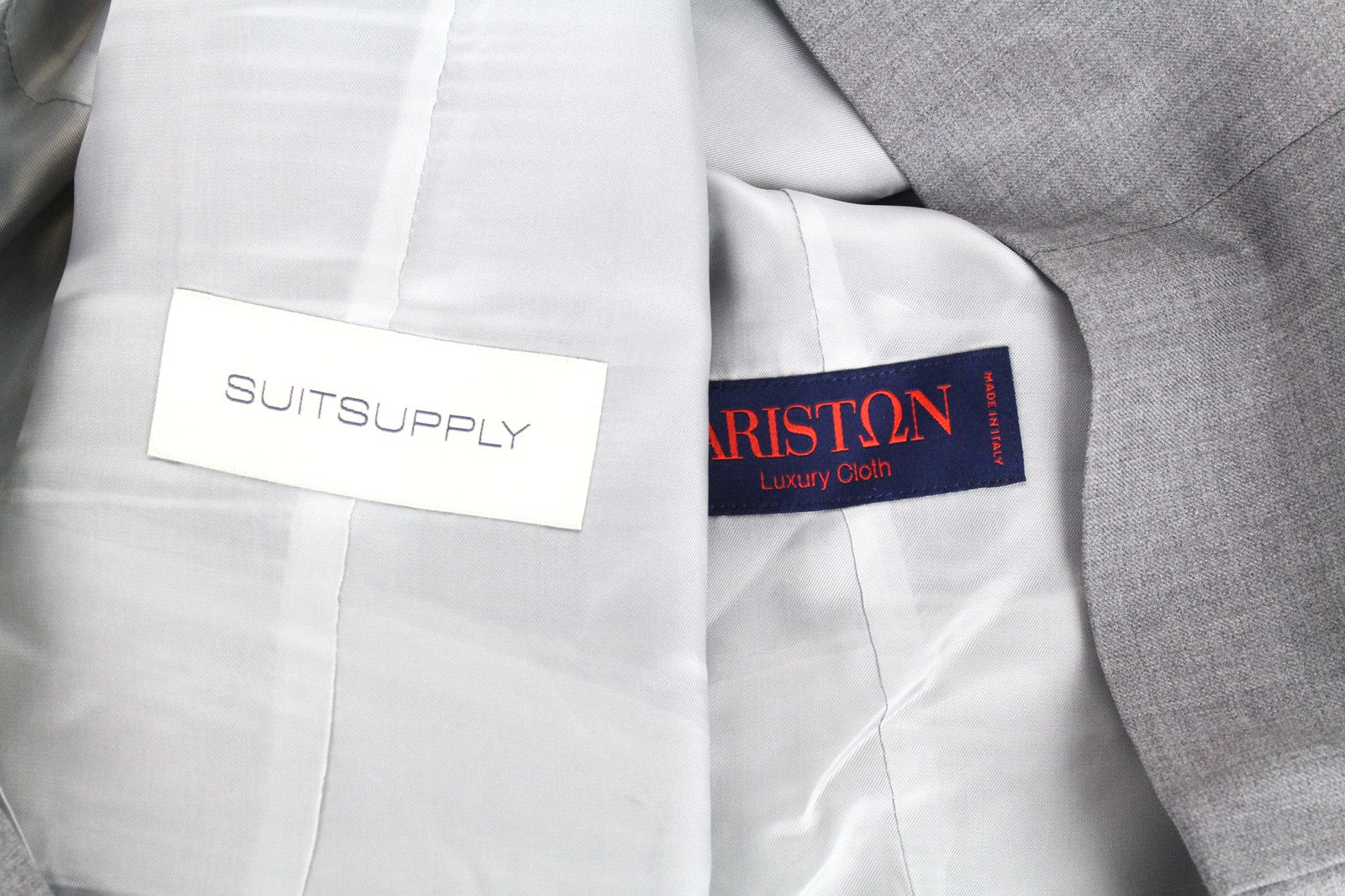 SUITSUPPLY Ferrara Waistcoat UK44R Grey Twill Wool Slim Fit Mid Tone Classic