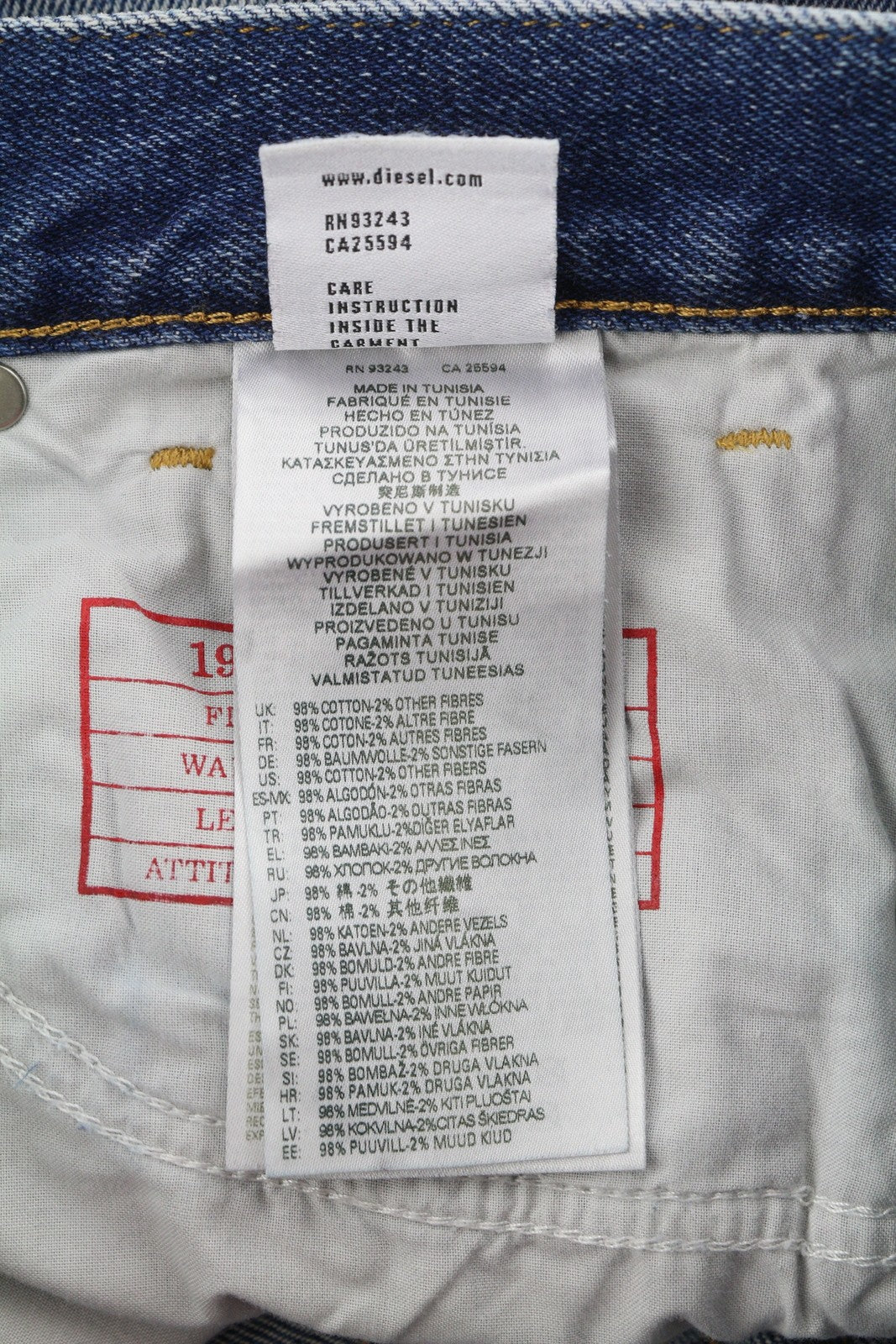 DIESEL 1995 09E02 Men Jeans W31/L30 Blue Distress Ripped Slim Straight RRP$375