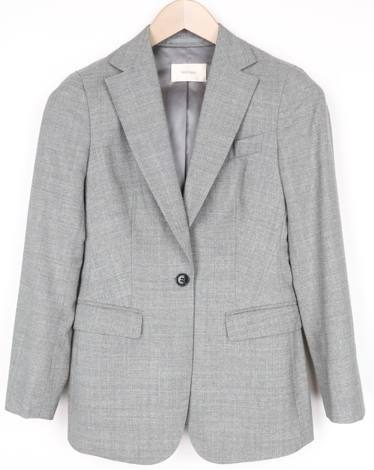 SUITSUPPLY Cameron Women's UK6S Grey Pure Wool Lined Single Breasted Blazer