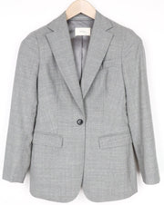 SUITSUPPLY Cameron Women's UK6S Grey Pure Wool Lined Single Breasted Blazer