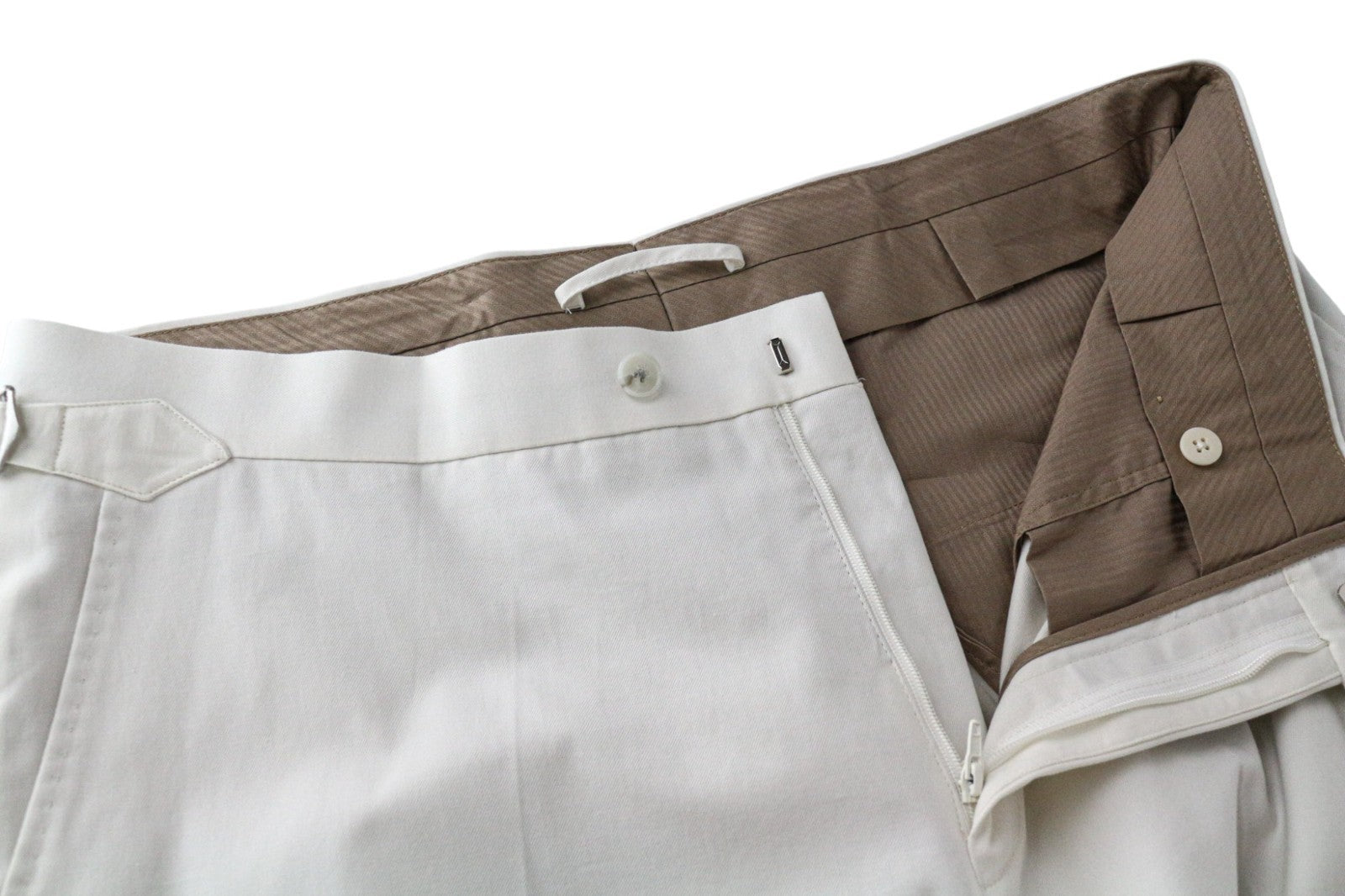 SUITSUPPLY Havana Men's UK42R White Slim Fit Cotton 2 Piece Single Breasted Suit