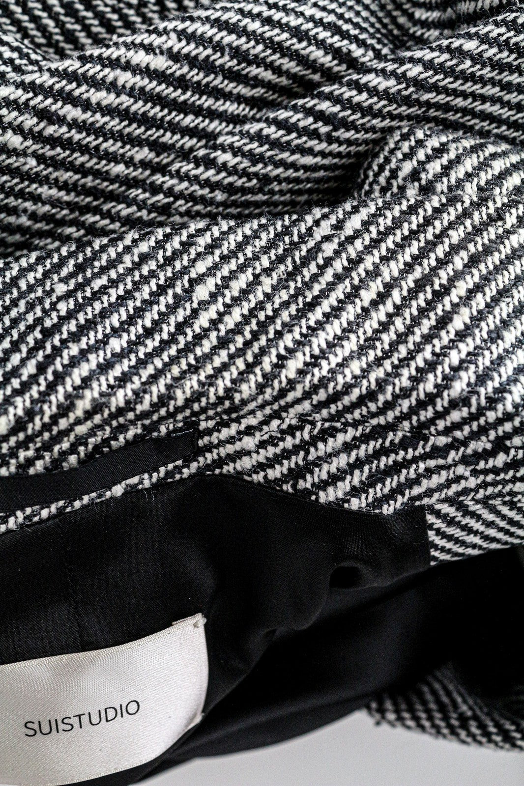 SUITSUPPLY Olivia Women's UK8R Grey Silk Cotton Patterned Peak Lapel Blazer