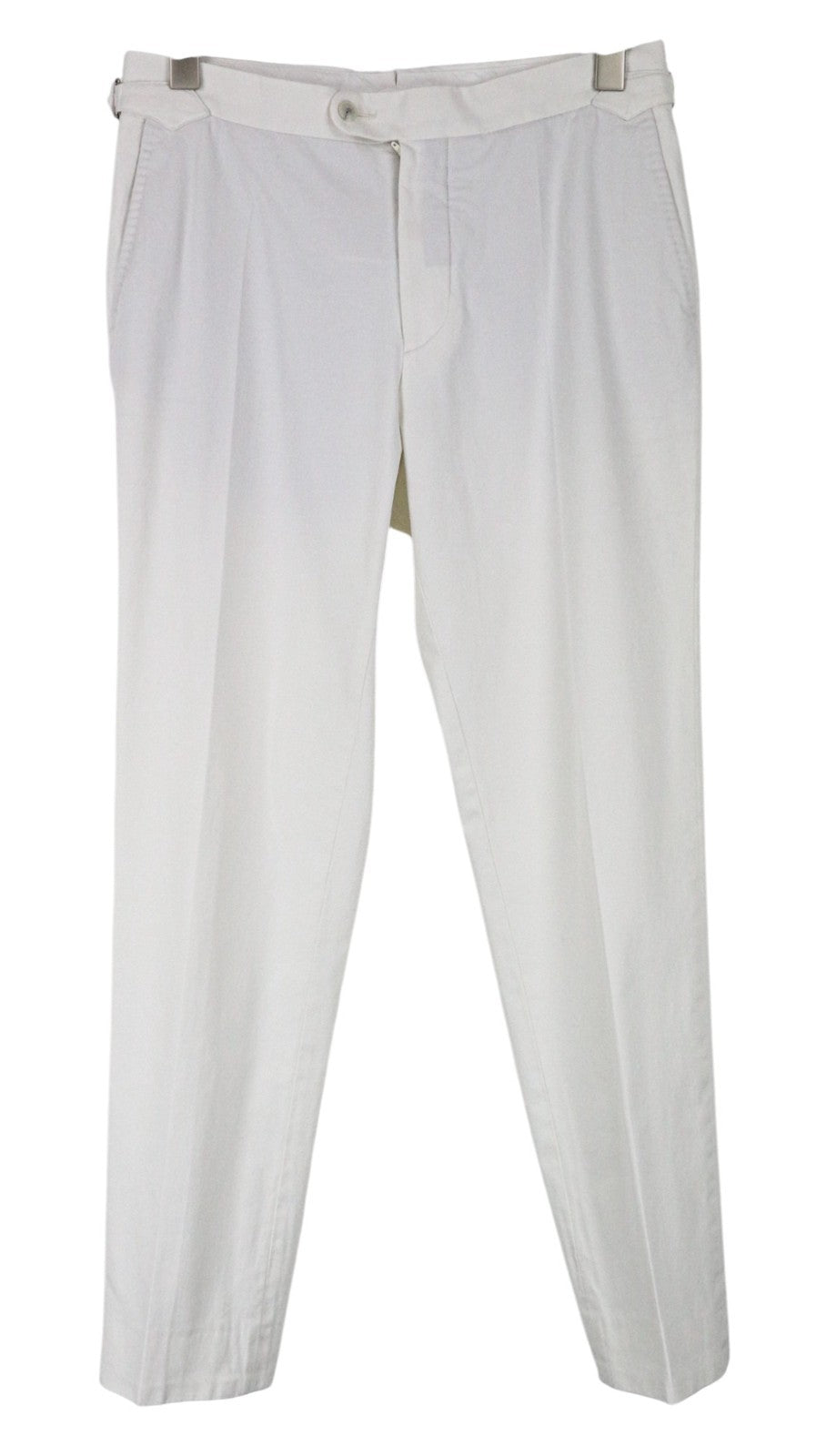 SUITSUPPLY Havana Men's UK34R Off-White Slim Cotton 2 Piece Single Breasted