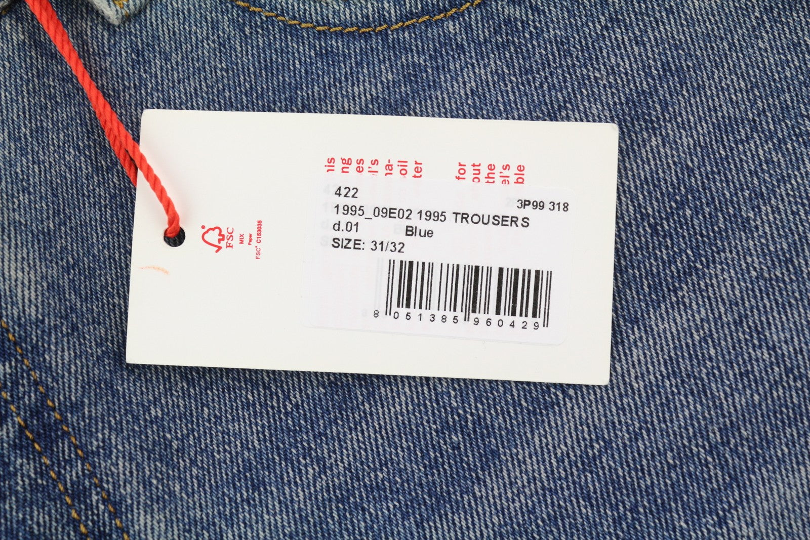 DIESEL 1995 09E02 Men Jeans W31/L32 Blue Distress Ripped Slim Straight RRP$375