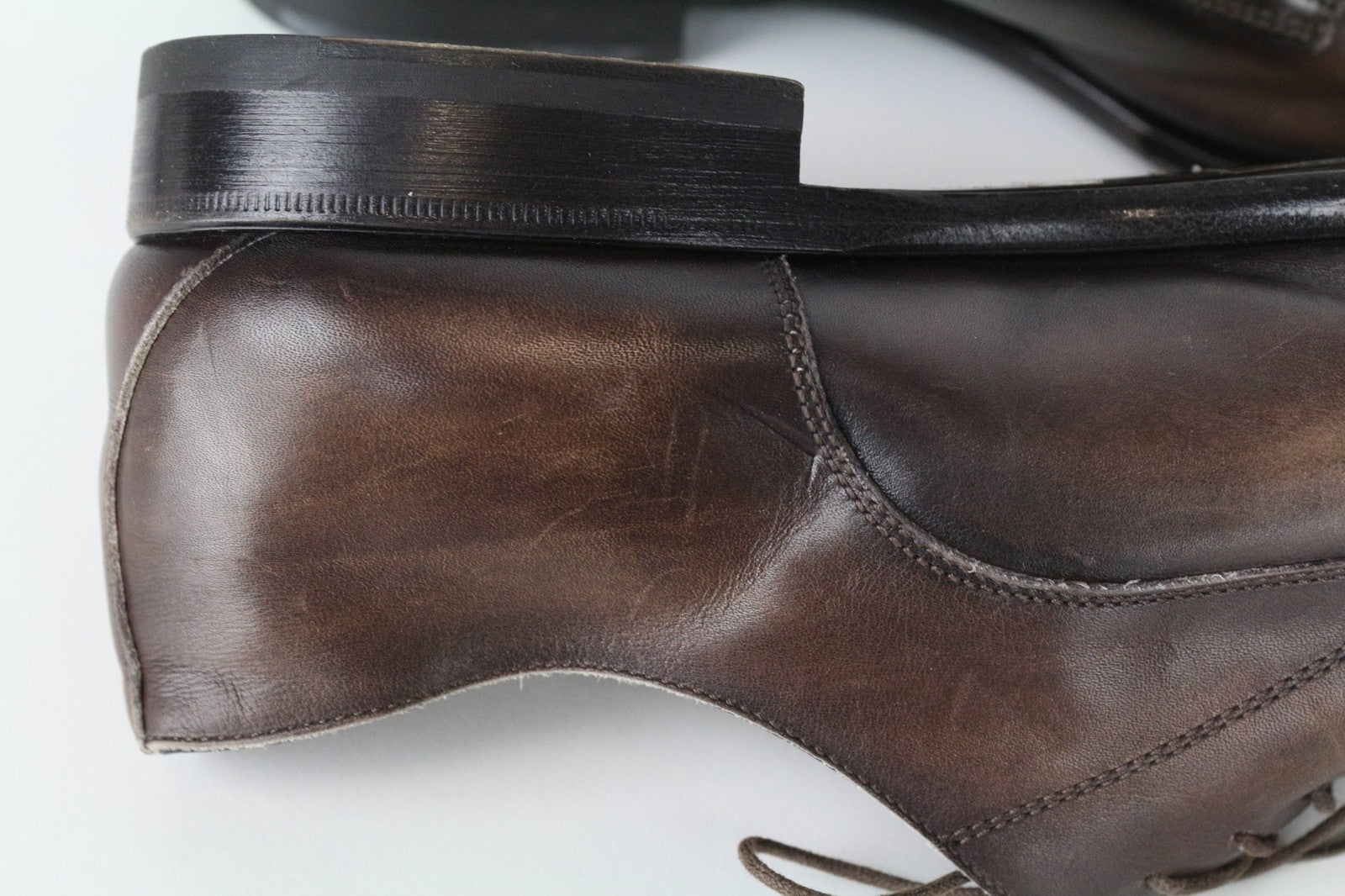 SUITSUPPLY Men's EU43.5 Mid Brown Calf Leather Derby Lace-Up Formal Shoes