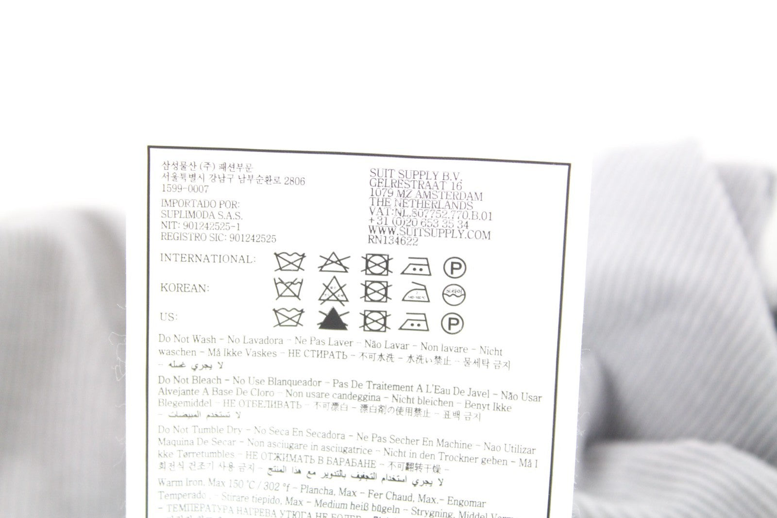 SUITSUPPLY Havana Men's UK38R Slim Grey Cotton Cashmere Zegna Corduroy 2Pc Suit