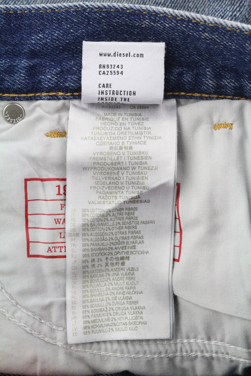 DIESEL 1995 09E02 Men Jeans W31/L30 Blue Distress Ripped Slim Straight RRP$375