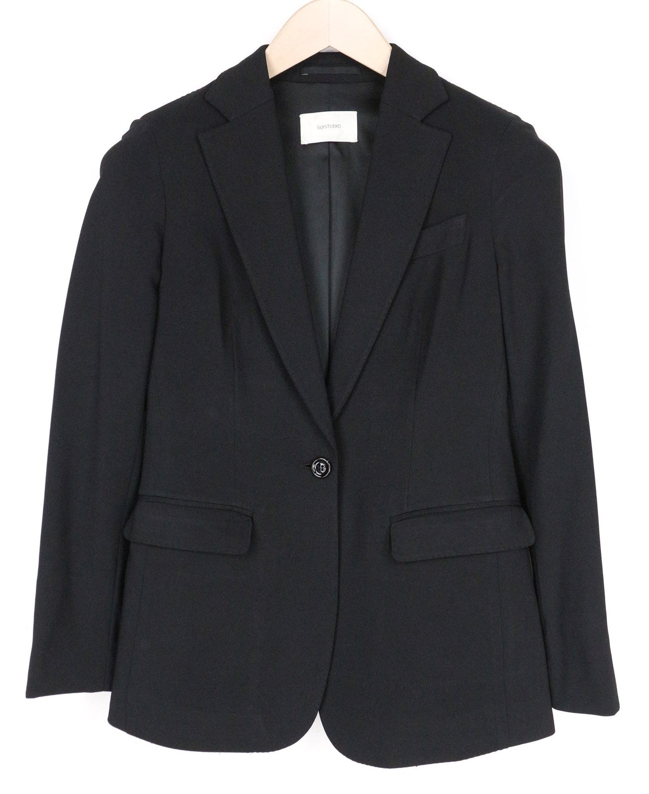 SUITSUPPLY Cameron Women's UK8S Navy Blue Stretch Single Breasted Dress Blazer