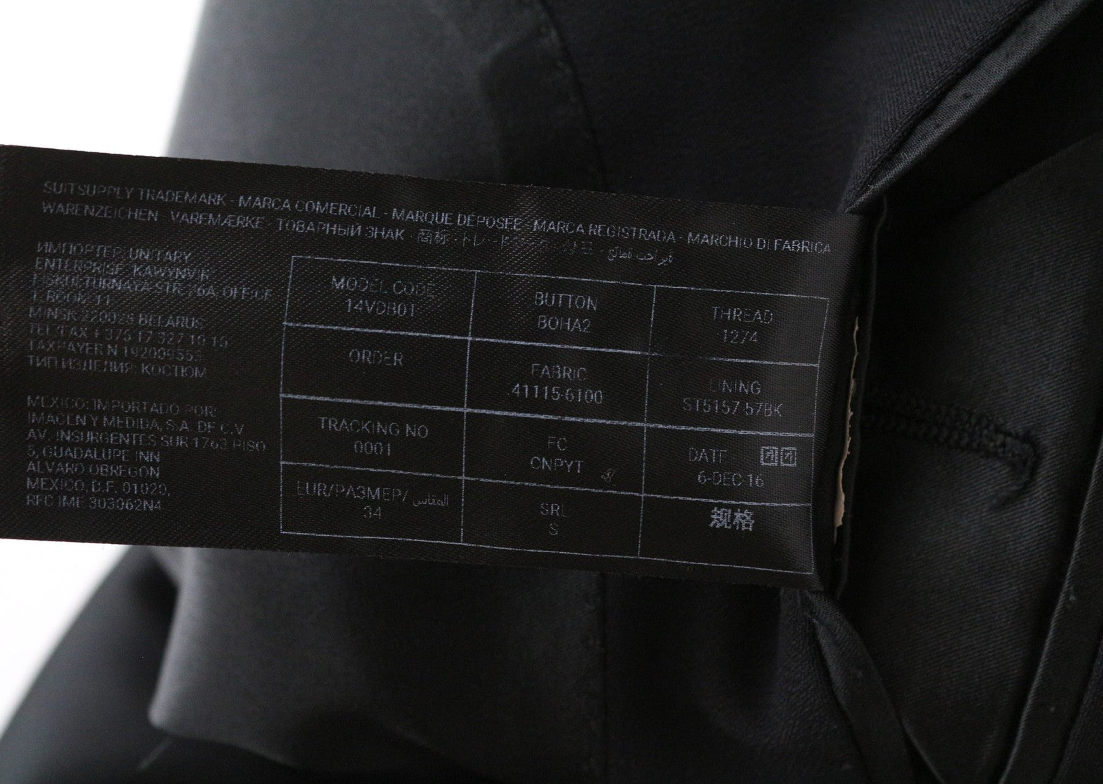 SUITSUPPLY Cameron Women's UK8S Navy Blue Stretch Single Breasted Dress Blazer