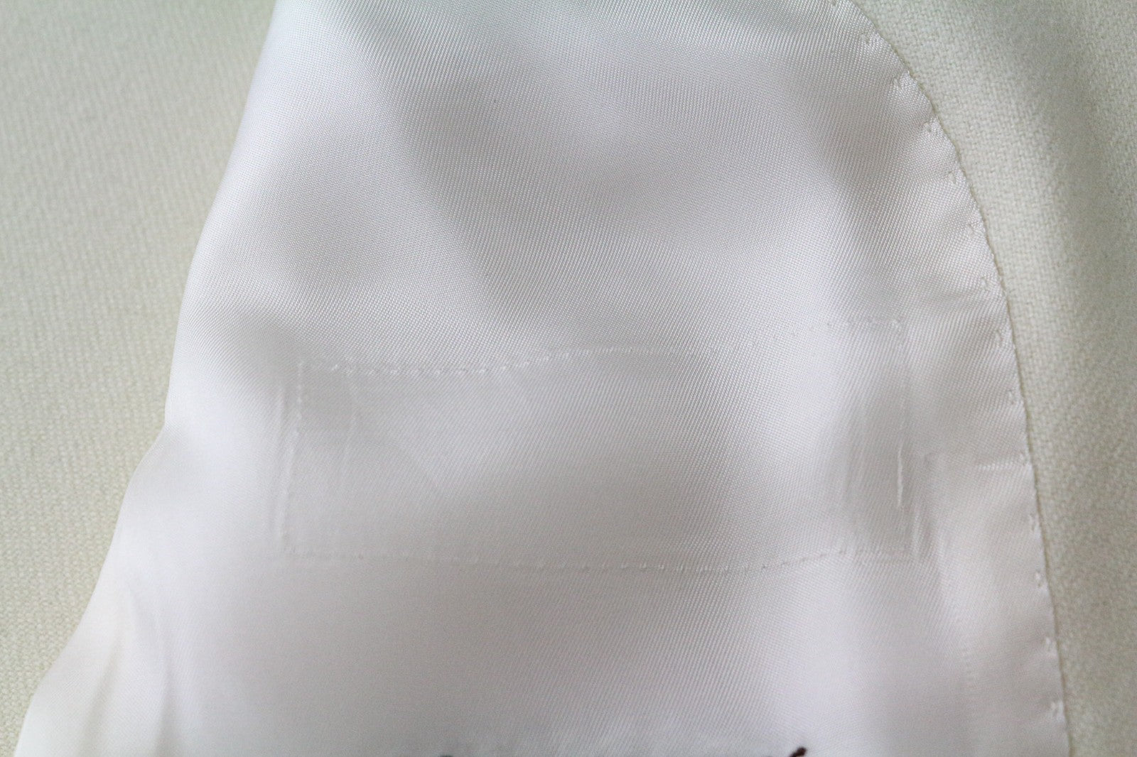 SUITSUPPLY La Spalla Men's UK34R Off-White Wool Single Breasted Classic Blazer