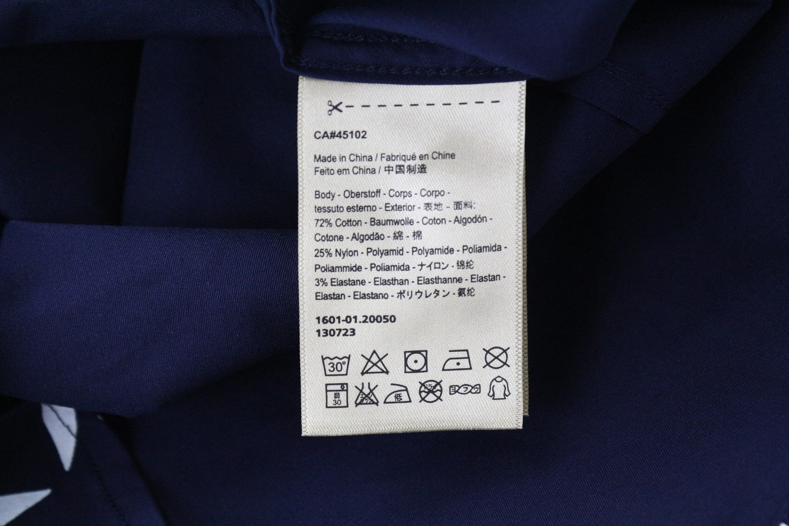 SCOTCH & SODA Men's M Marine Geometric Stretch Cotton Blend Slim Fit Shirt