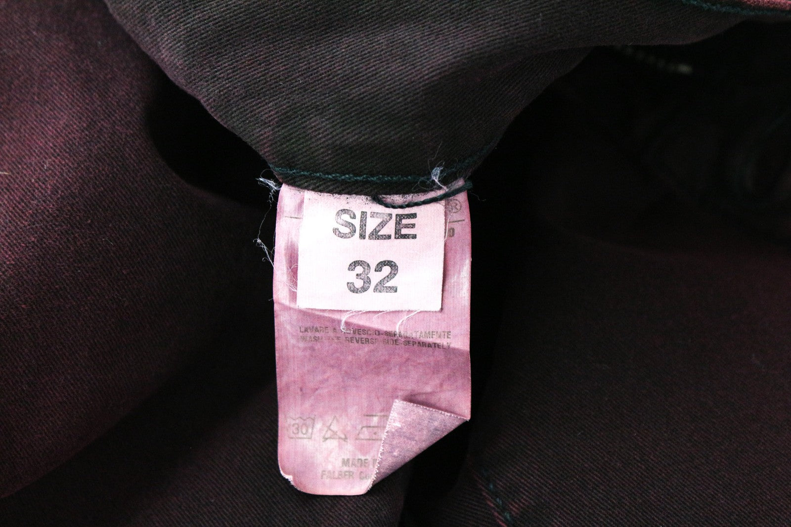 RICHMOND Men's W32 Burgundy Low Rise Zip Fly Designer Super Skinny Fit Jeans