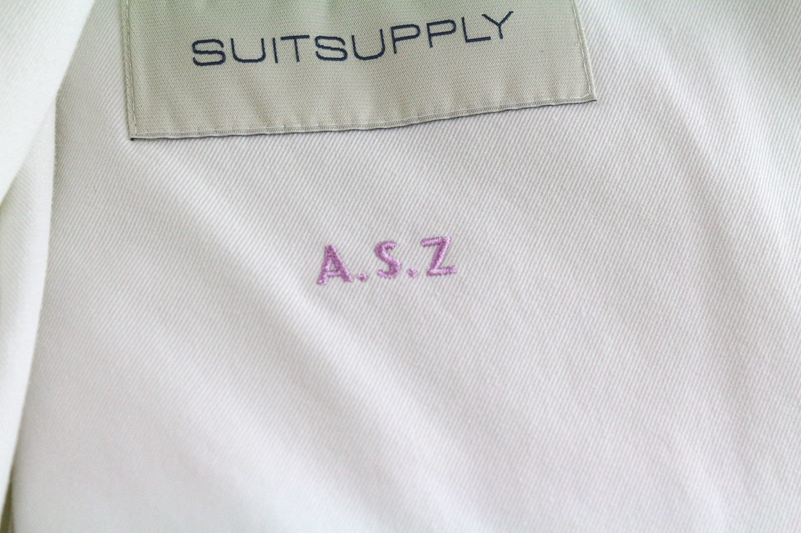 SUITSUPPLY La Spalla Men's UK34R White Pure Cotton 2 Piece Single Breasted Suit