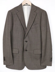 SUITSUPPLY Lazio Men's UK44R Brown Slim Fit Pure Wool Lined Single Breasted