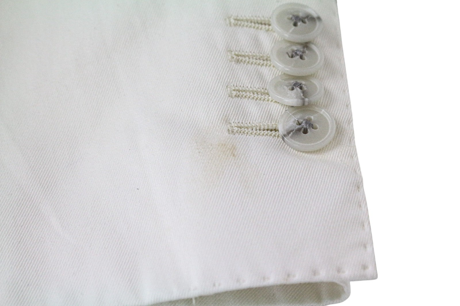 SUITSUPPLY Havana Men's UK38R Off-White Slim Fit Pure Cotton Unlined 2Pc Suit