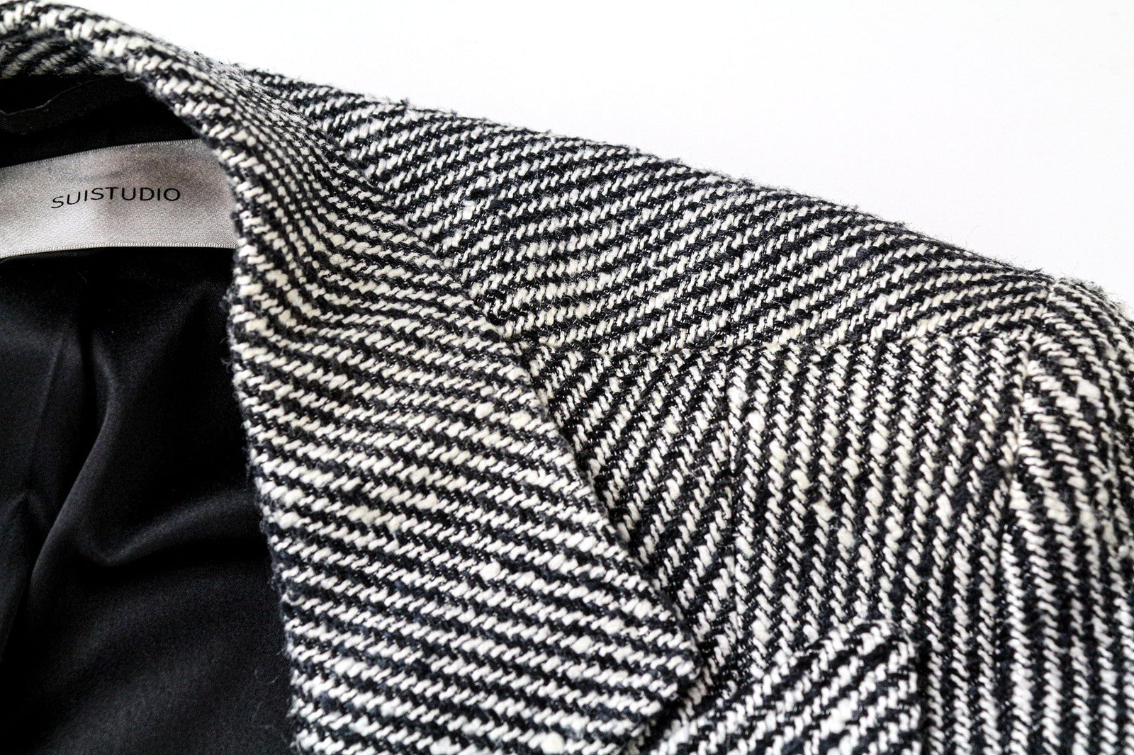 SUITSUPPLY Olivia Women's UK10R Grey Silk Cotton Single Breasted Pattern Blazer