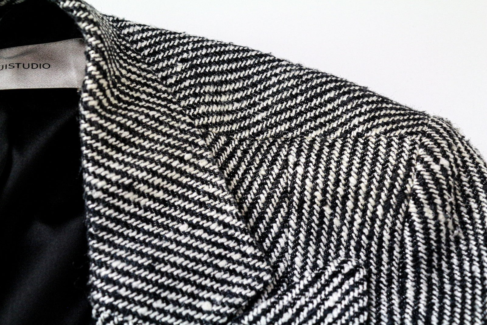 SUITSUPPLY Olivia Women's UK10R Grey Silk Cotton Single Breasted Pattern Blazer