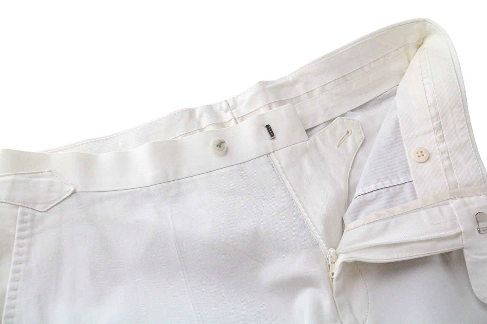 SUITSUPPLY Men's ~ UK38R Off-White 2 Piece Unlined Cotton Pleated Suit