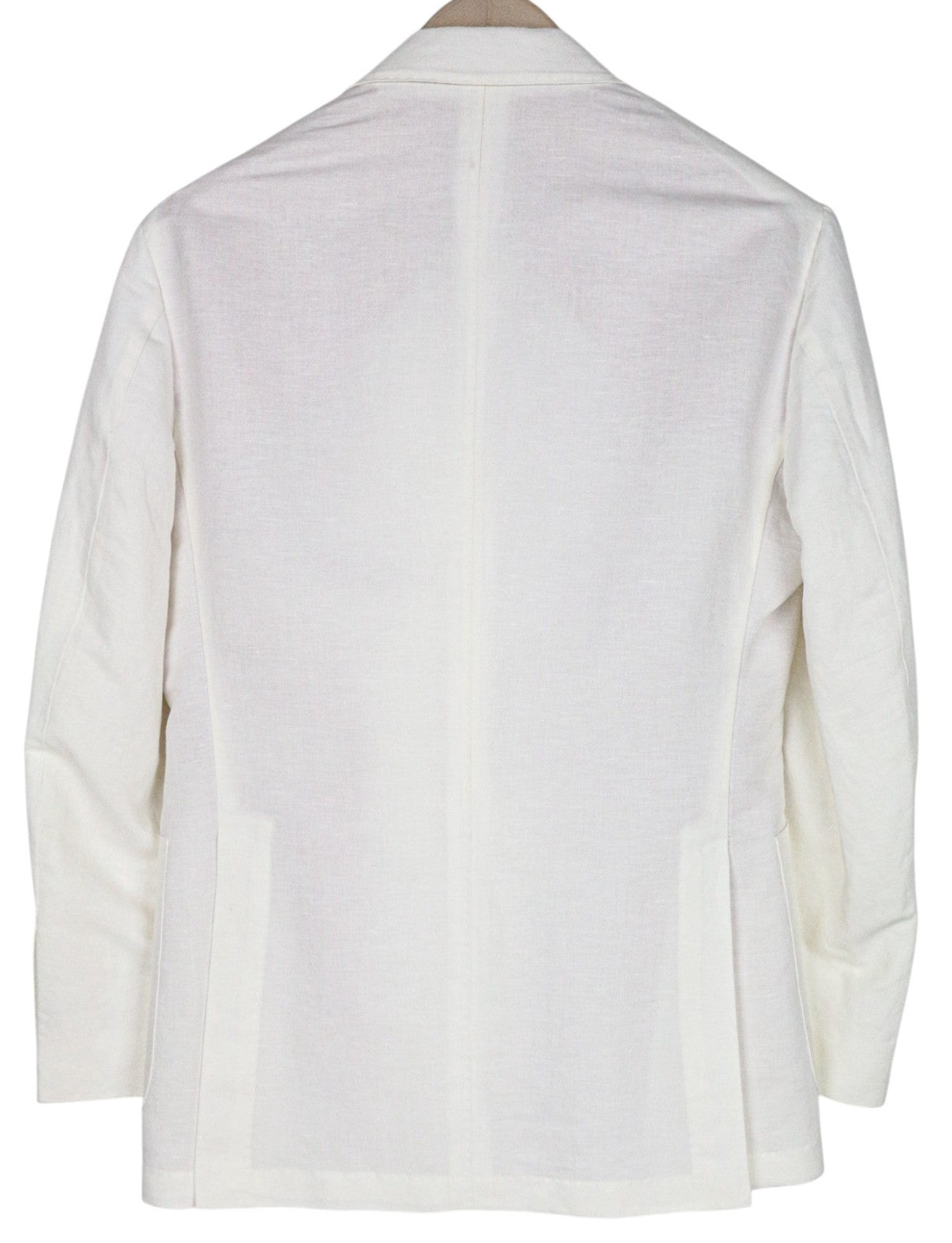 SUITSUPPLY La Spalla Men's UK36S Off-White Linen Cotton Peak Lapel Classic Fit