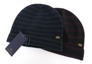 SCOTCH & SODA Men's One Size Black Striped 2-Pack Knit Wool Blend Cuffed Hats