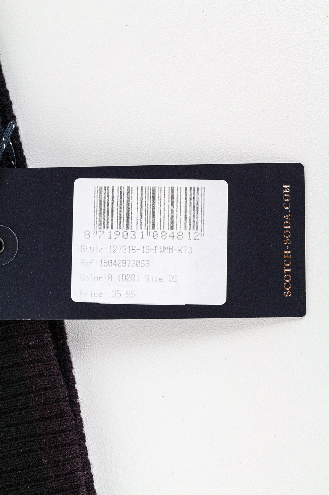 SCOTCH & SODA Men's One Size Black Striped 2-Pack Knit Wool Blend Cuffed Hats