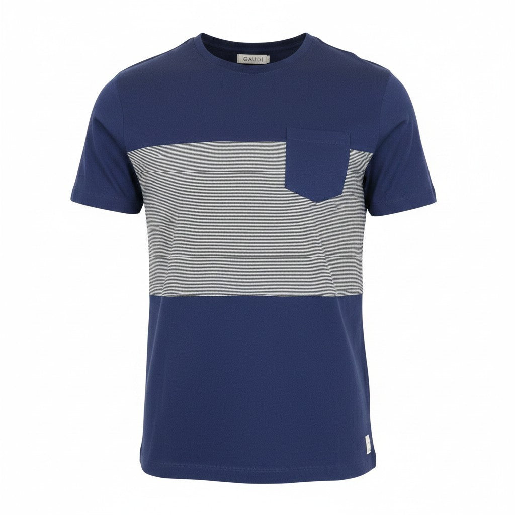 Blaues Twill-T-Shirt