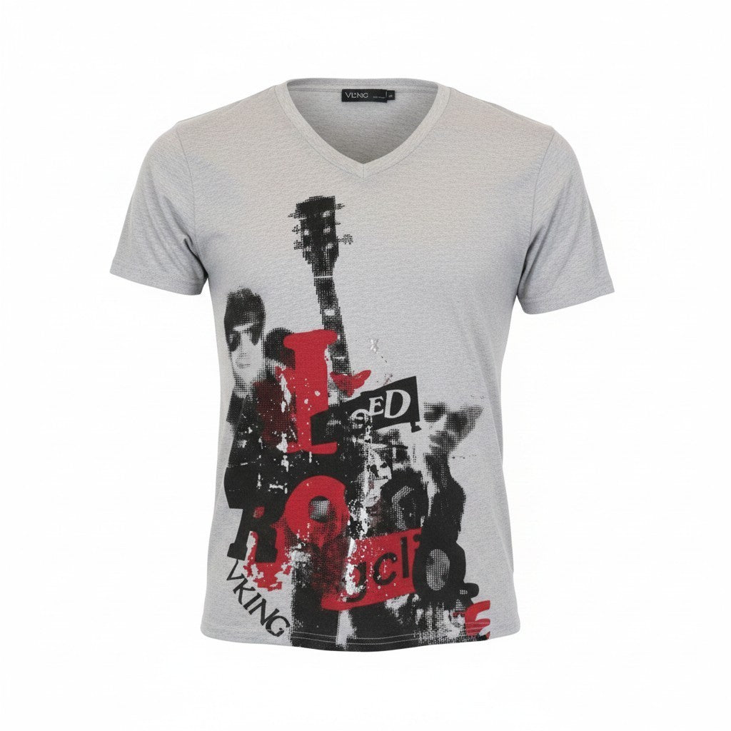 Graues Twill-T-Shirt