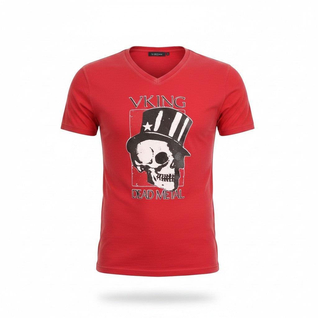 Rotes Twill-T-Shirt