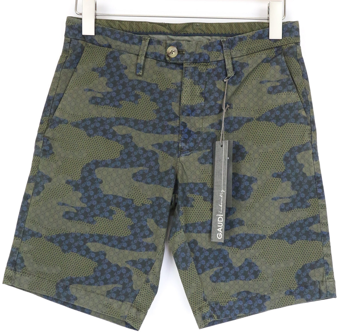 Grüne Twill-Shorts