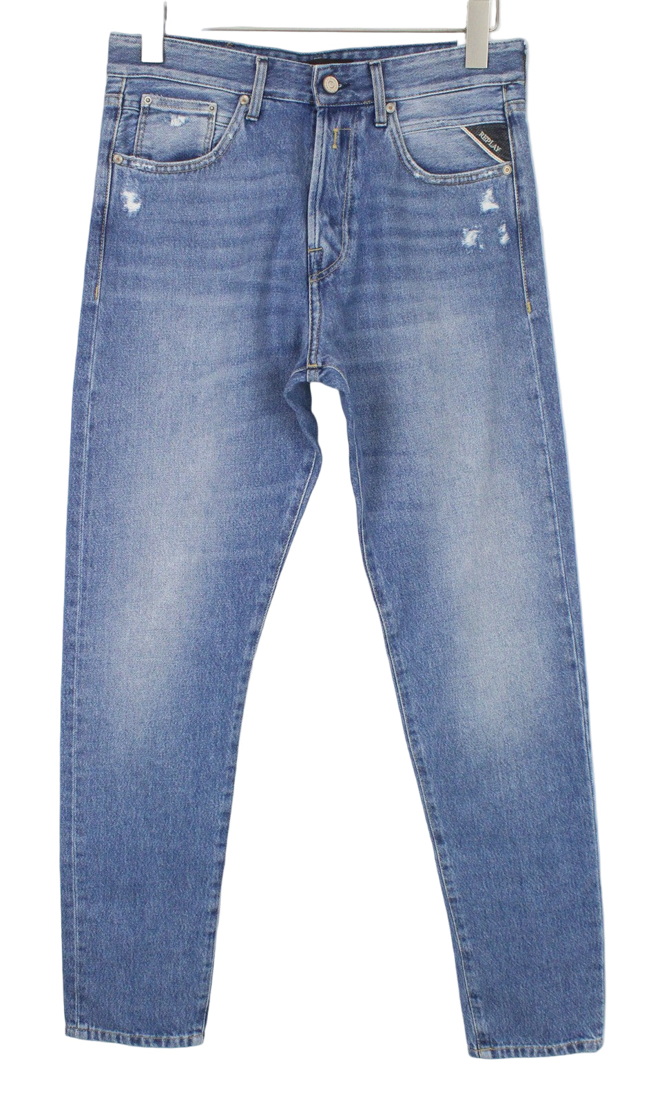 REPLAY Tinmar Men's W30/L30 Blue Tapered Fit Pure Cotton Jeans