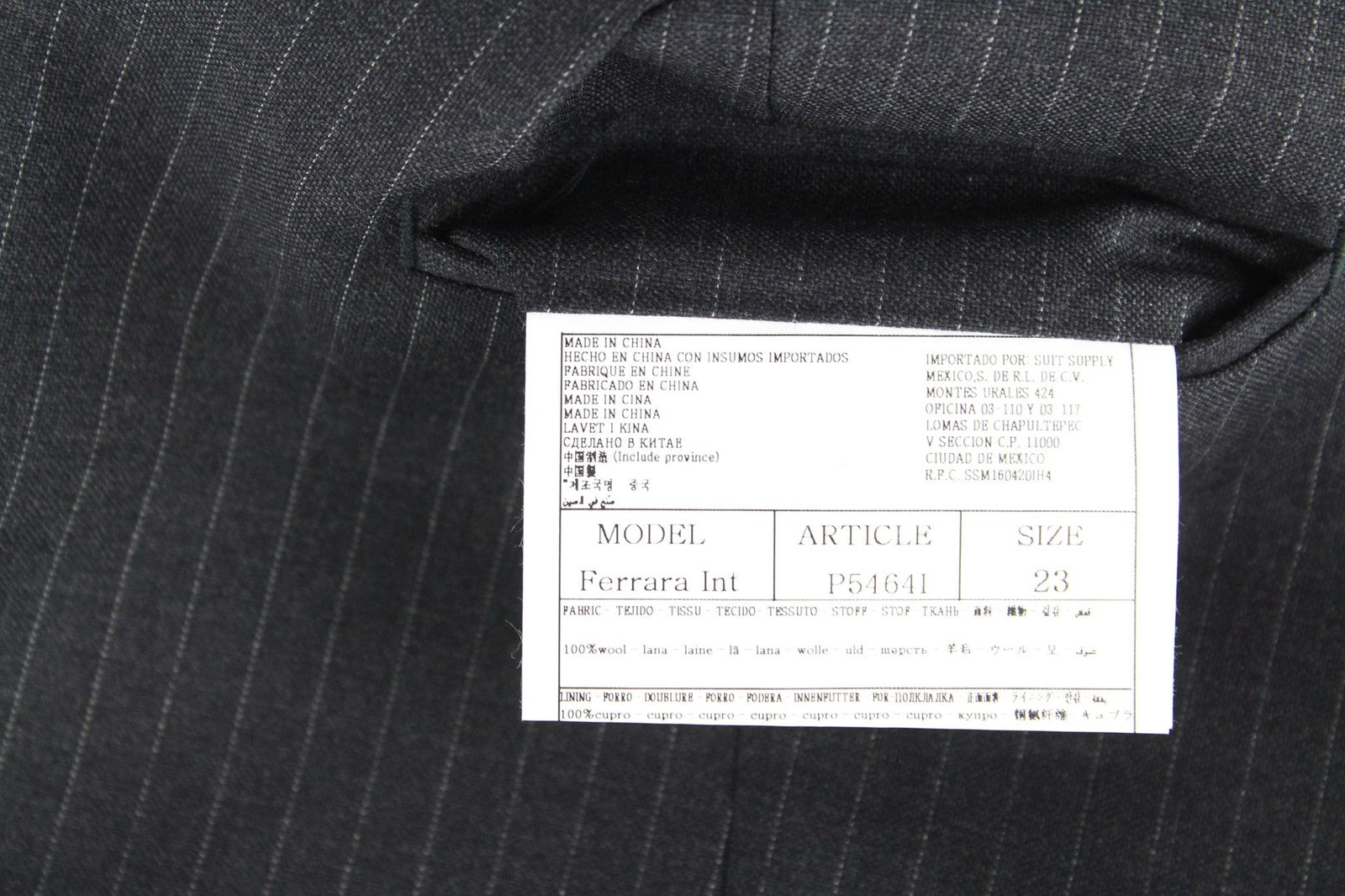 SUITSUPPLY Lazio Men's Grey Wool Slim 2Pc Suit UK36S with Matching Waistcoat
