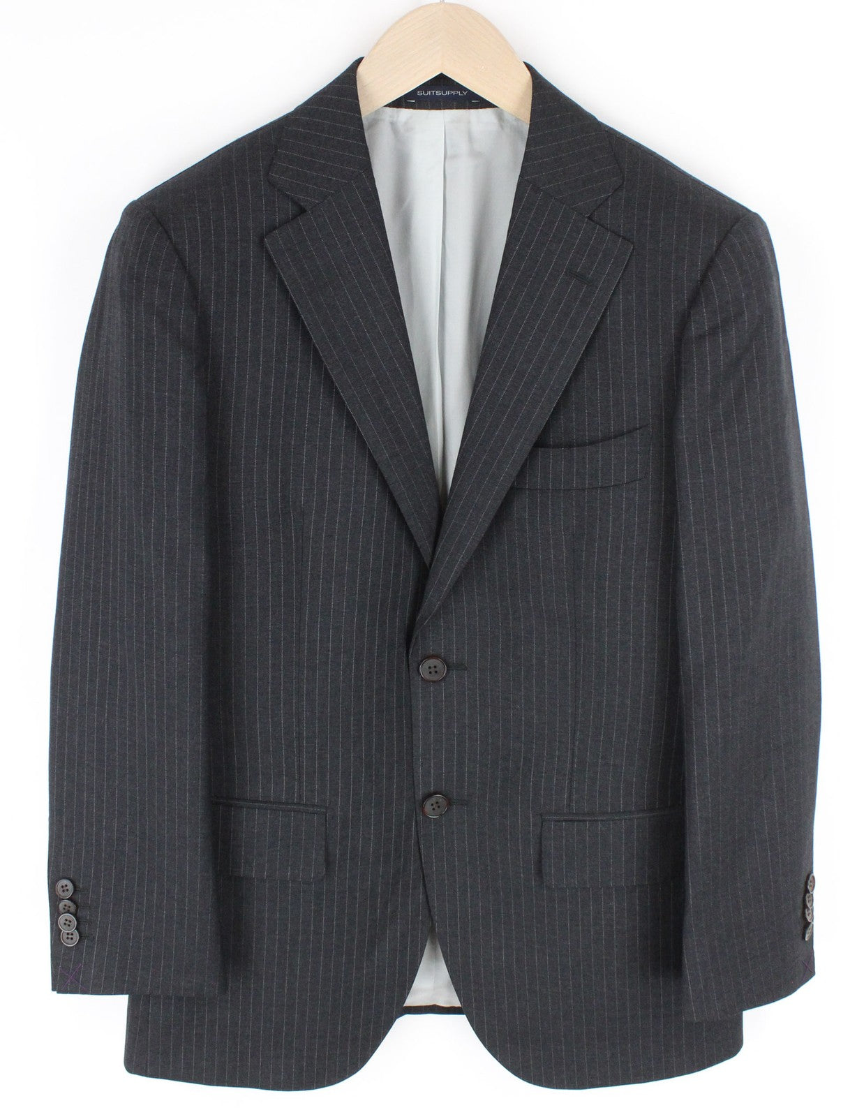 SUITSUPPLY Lazio Men's Grey Wool Slim 2Pc Suit UK36S with Matching Waistcoat