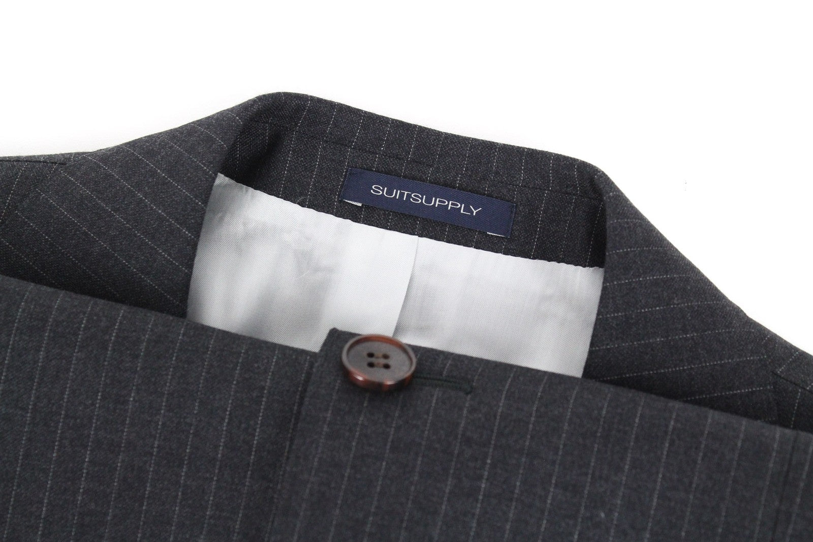 SUITSUPPLY Lazio Men's Grey Wool Slim 2Pc Suit UK36S with Matching Waistcoat