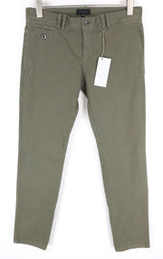 RICHMOND Men's Green Cotton Stretch Flat Front Casual Trousers Size 48