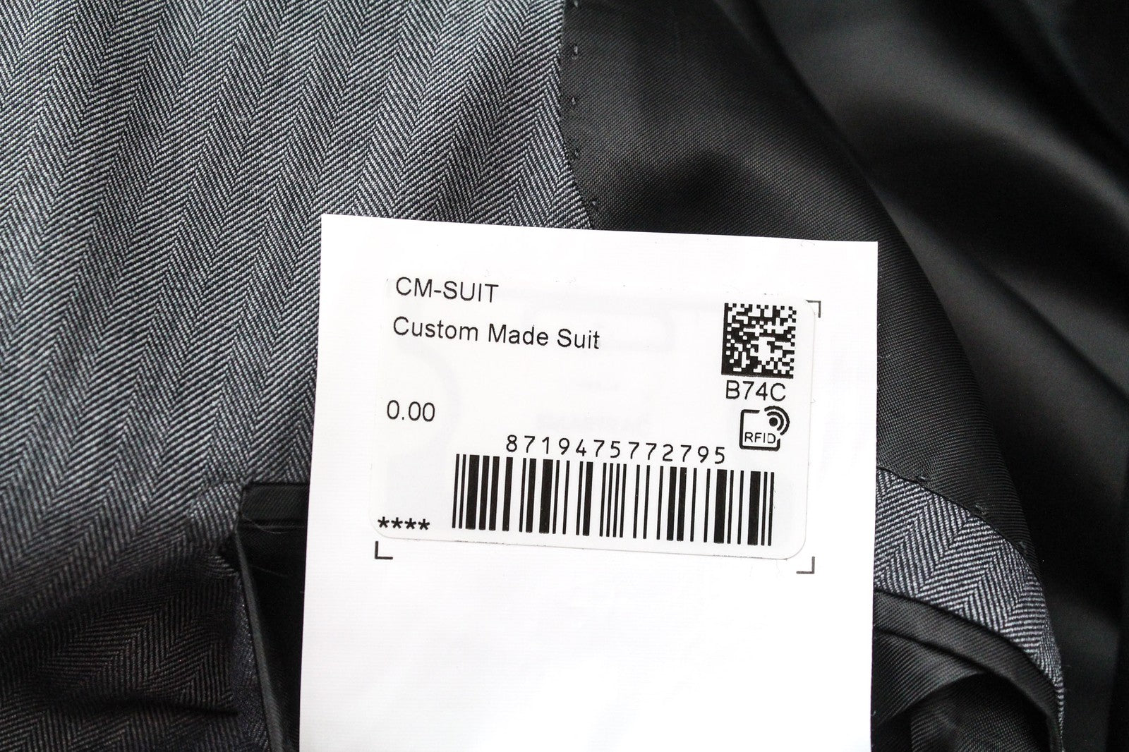 SUITSUPPLY La Spalla Men's Grey Wool Lined Single-Breasted Blazer UK48L