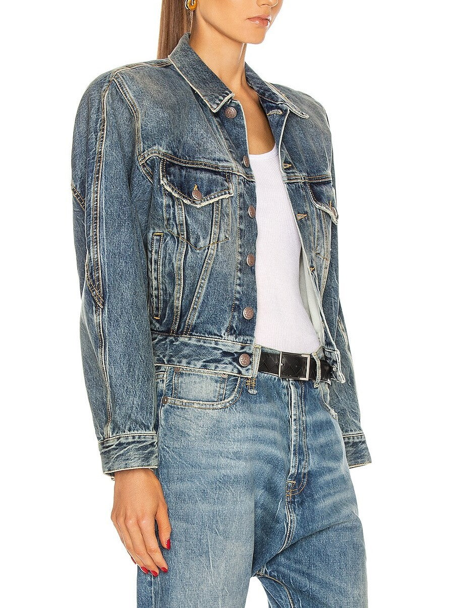 R13 Naomi Trucker Jkt Women Jacket M Kelly Heavy Weight Shoulder Pads RRP€699