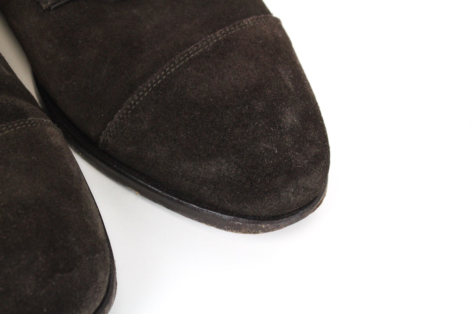 SUITSUPPLY Men's EU39.5 Brown Suede Leather Double-Buckle Formal Shoes