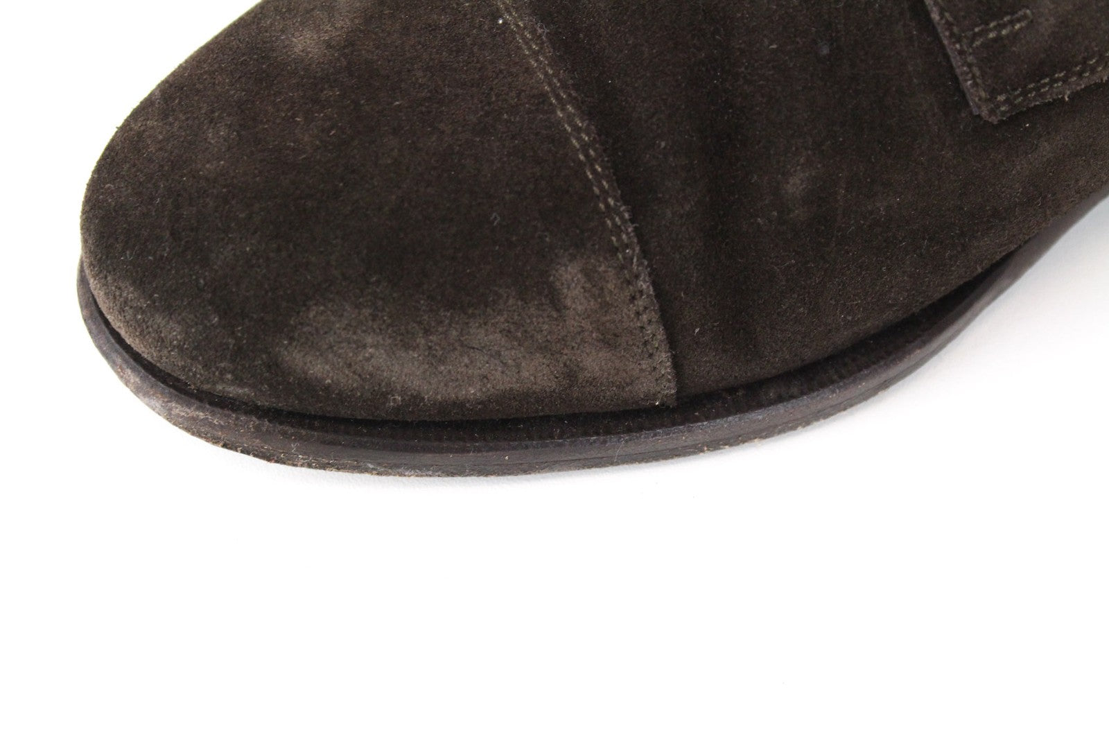 SUITSUPPLY Men's EU39.5 Brown Suede Leather Double-Buckle Formal Shoes