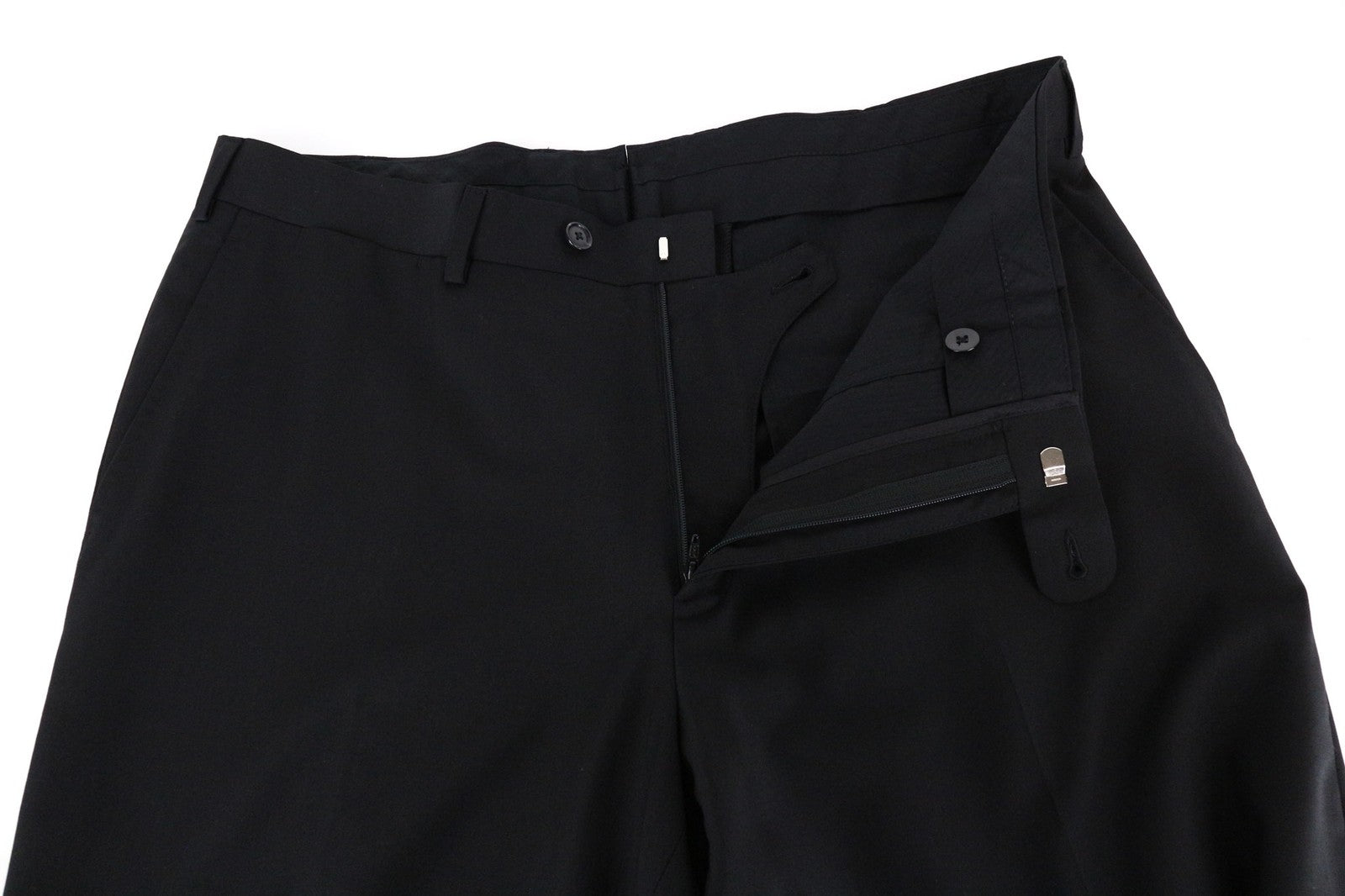 SUITSUPPLY Brescia Men's UK44S Black Wool Lined Pleated Classic Formal Trousers