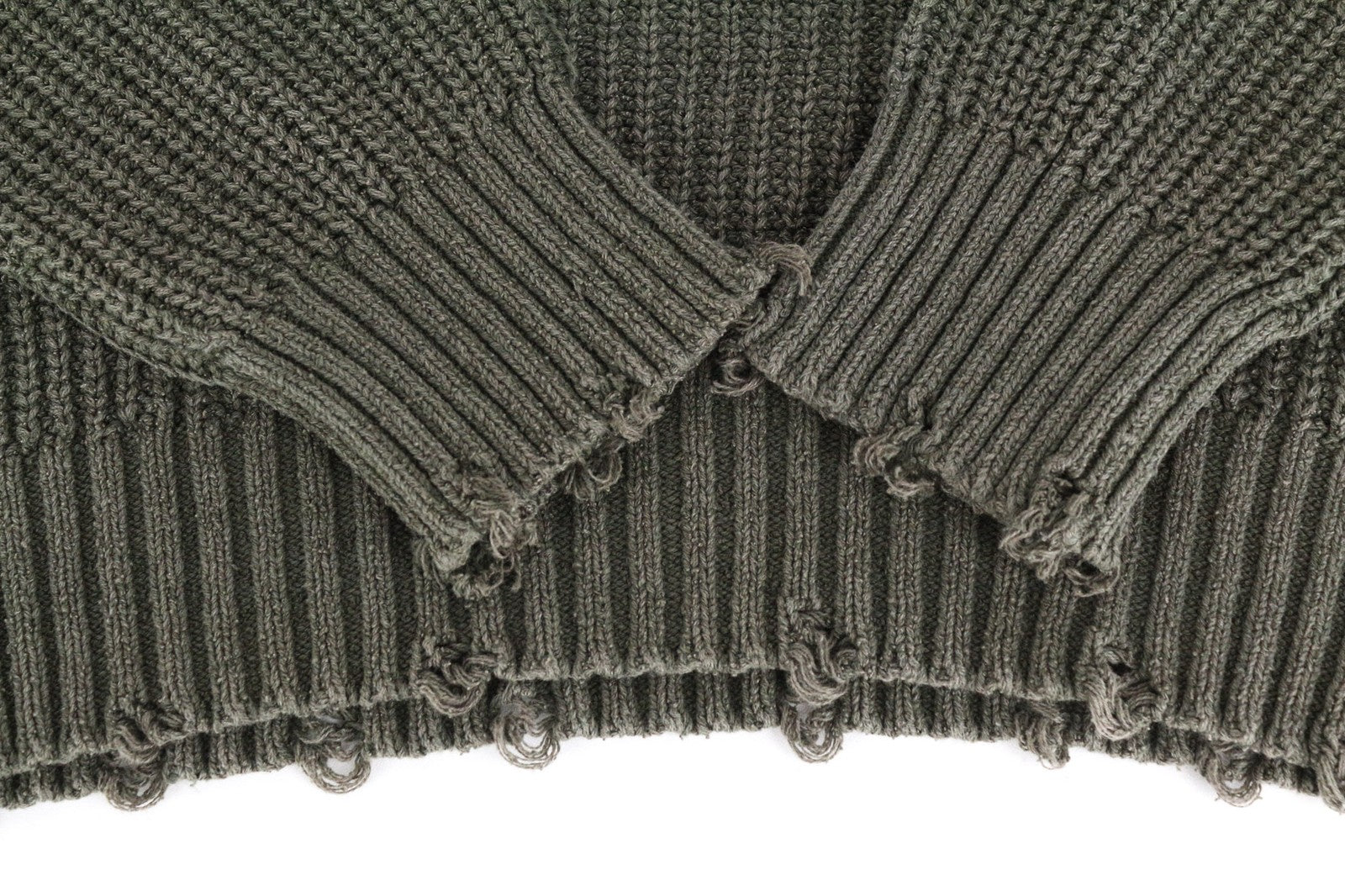 REPLAY Men's 2XL Green Cotton Pullover Knitted Sweater Long Sleeve Sweatshirt