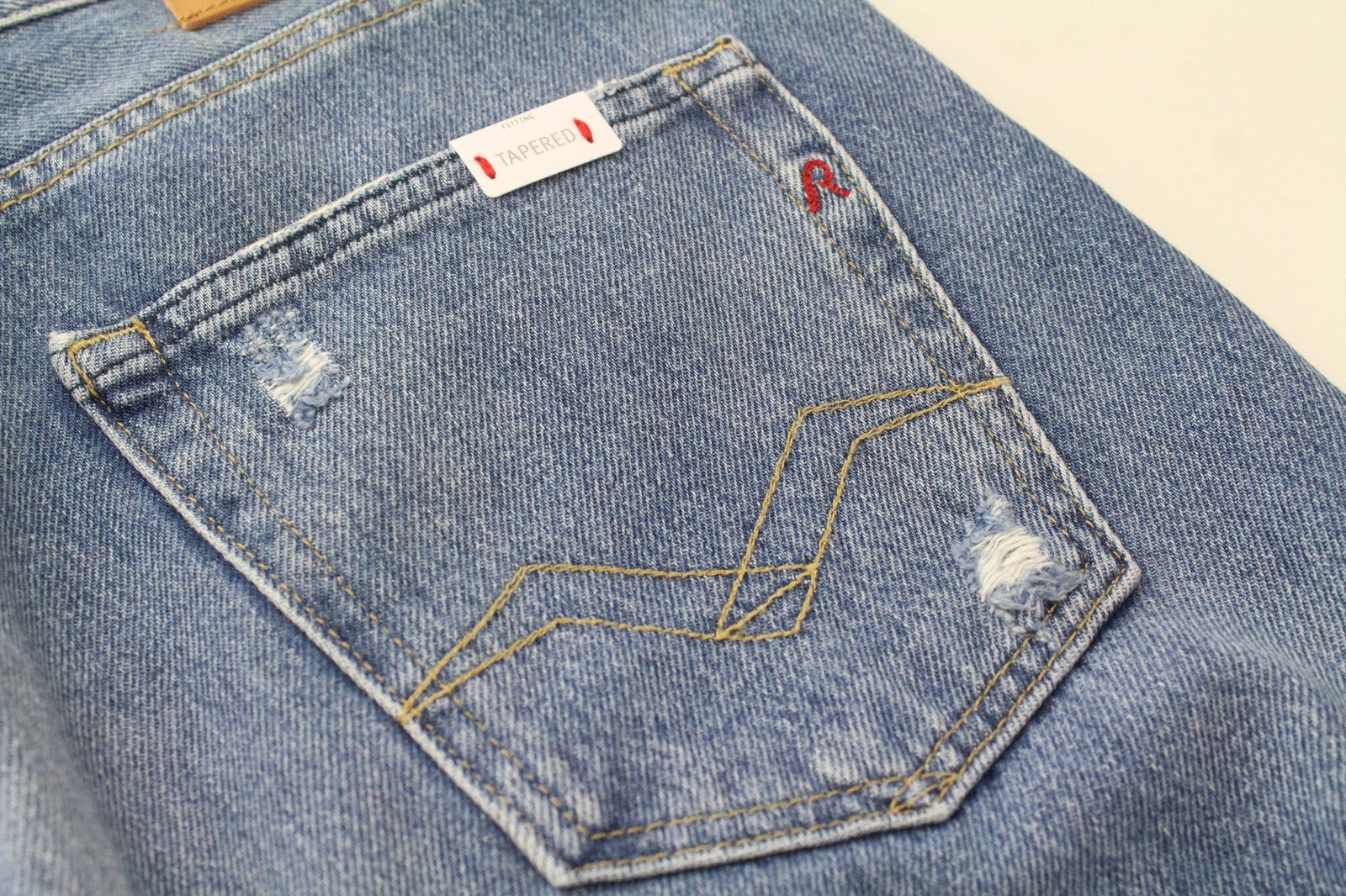 REPLAY Tinmar Men's W30/L32 Blue Tapered Pure Cotton Jeans