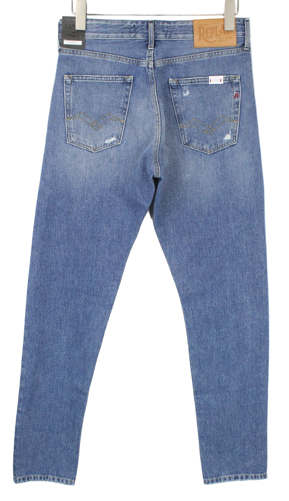 REPLAY Tinmar Men's W30/L32 Blue Tapered Pure Cotton Jeans